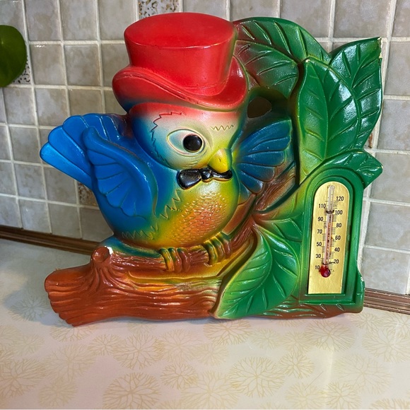 Vintage 1972 Miller Studio INC anthropomorphic Bluebird Chalkware wall plaque - Picture 2 of 10